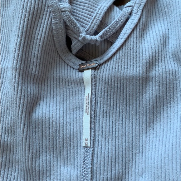 High neck, lace up back tank. Medium - Picture 3 of 4